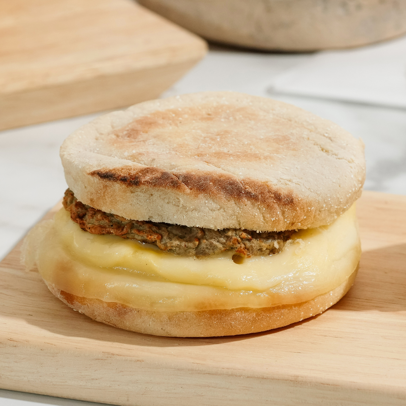 Chicken Sausage Breakfast Sandwich