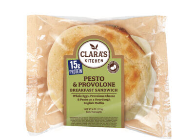 Clara's Kitchen - Pesto & Provolone Breakfast Sandwich